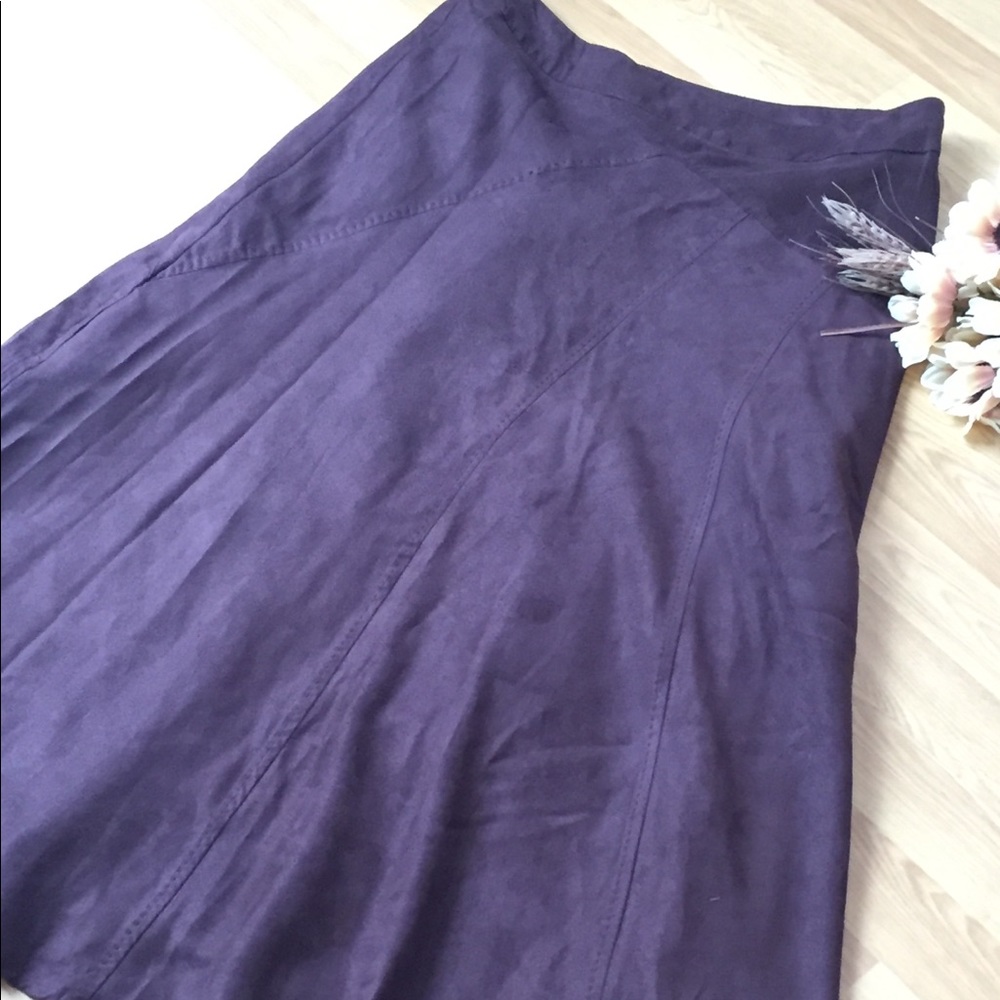 Long brown boho skirt fully lined East 5th Sz 14